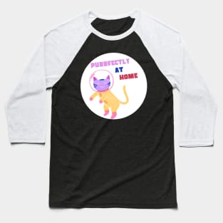 Cat in Space is very Happy Baseball T-Shirt